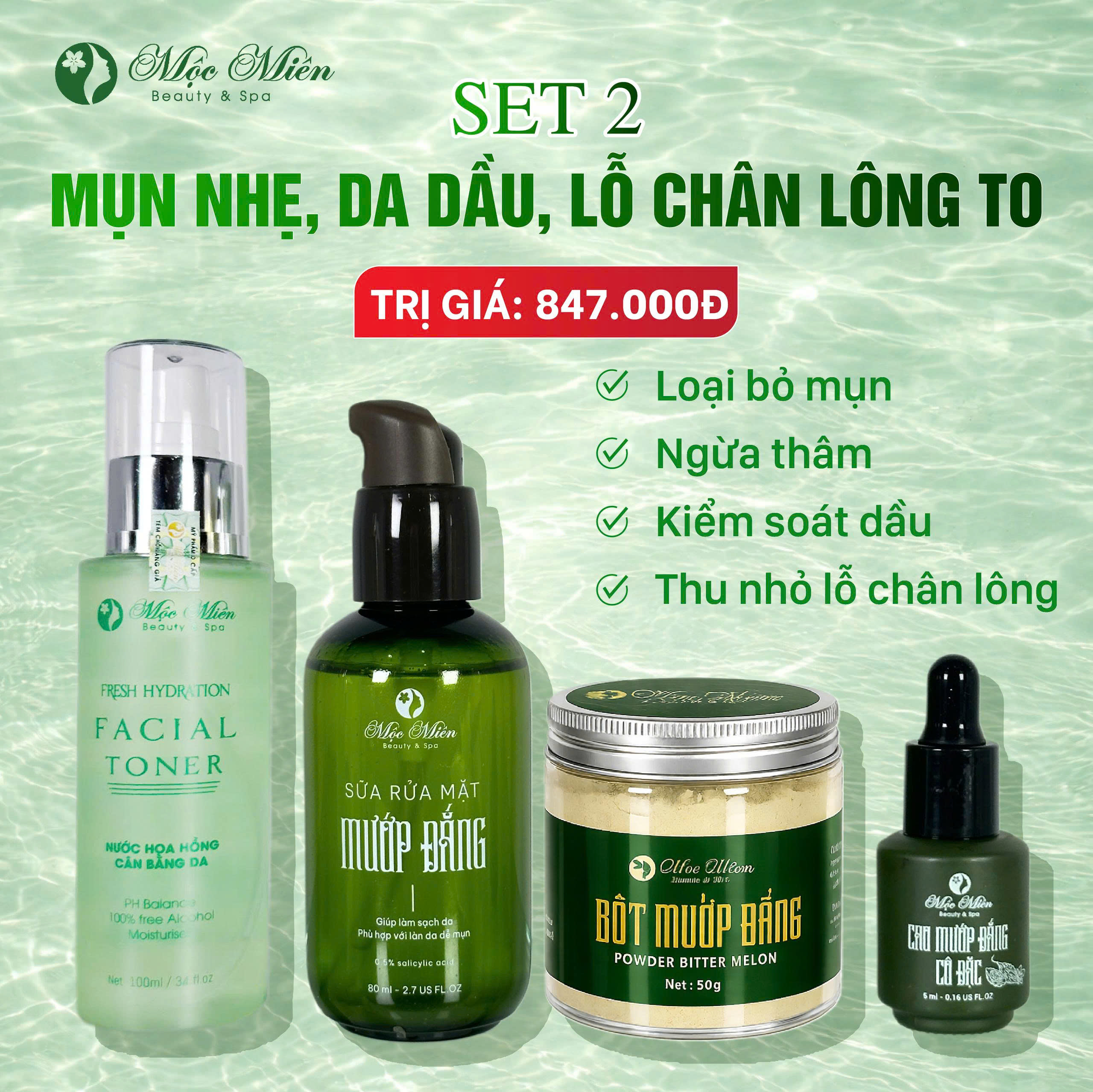 COMBO SỮA RỬA MẶT MƯỚP ĐẮNG