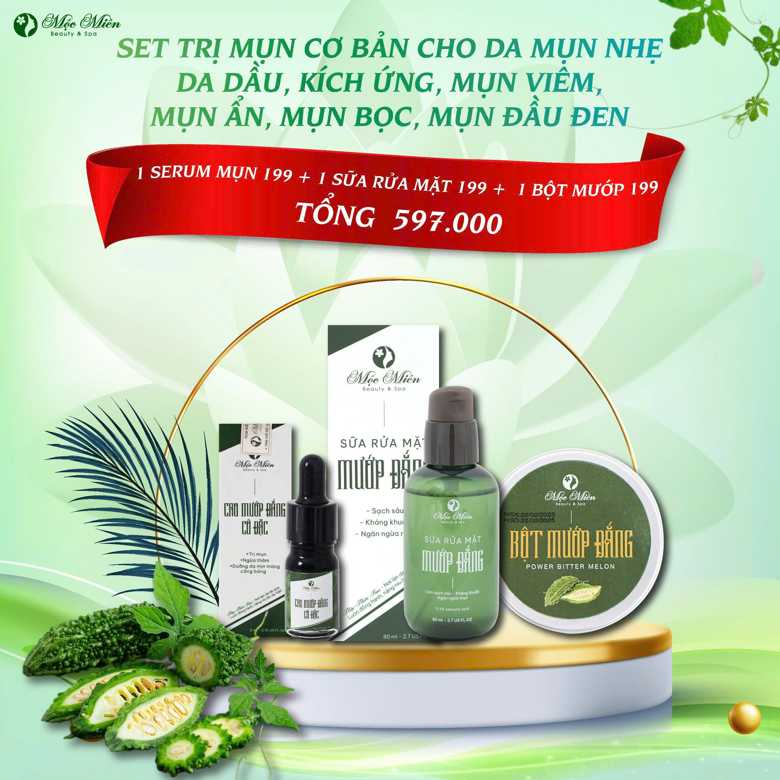 set trị mụn cơ bản 